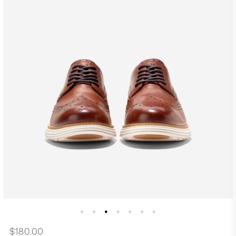 Men's ØriginalGrand Wingtip Oxfords Dress Shoes Cole Hann 11.5 Wide (worn twice) - Picture 9 of 12